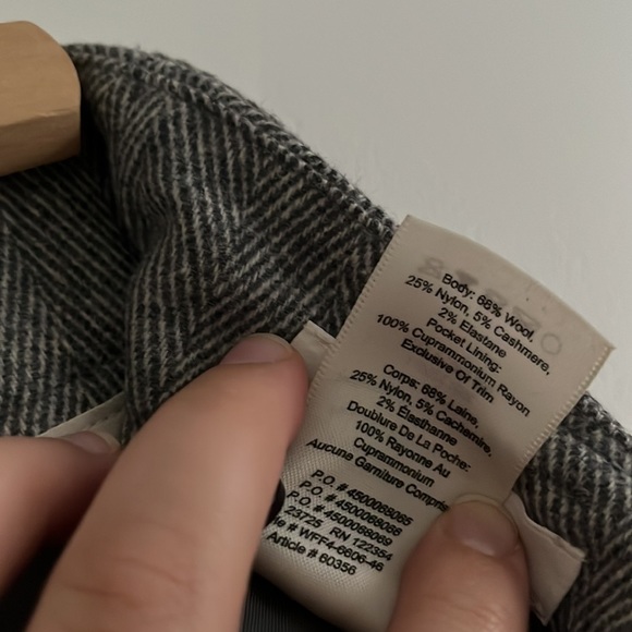 Aritzia Wilfred Tie-Front Wool Cashmere Blend High Waisted Trouser Pants 2 - Picture 13 of 13